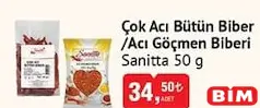 SANİTTA ÇOK ACI BÜTÜN BİBER / ACI GÖÇMEN BİBERİ 50 G fiyat ve kampanya bilgisi